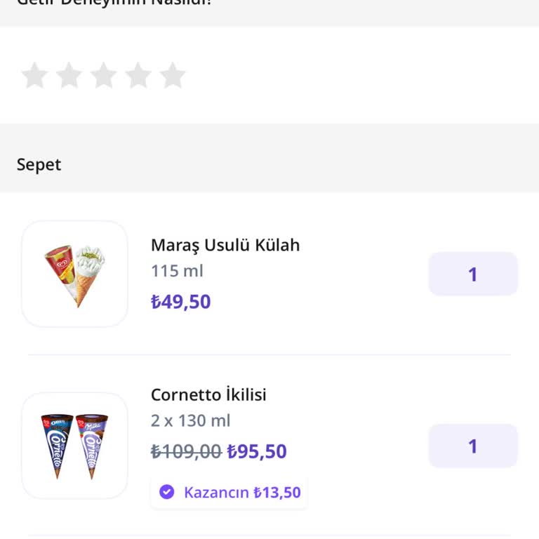 Getir'den Erimiş Dondurma Ve Yetersiz Müşteri Hizmeti