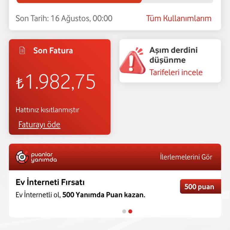 Vodafone Faturamda Haksız İnternet Aşımı Ve Şeffaf Olmayan Döküm Sorunu