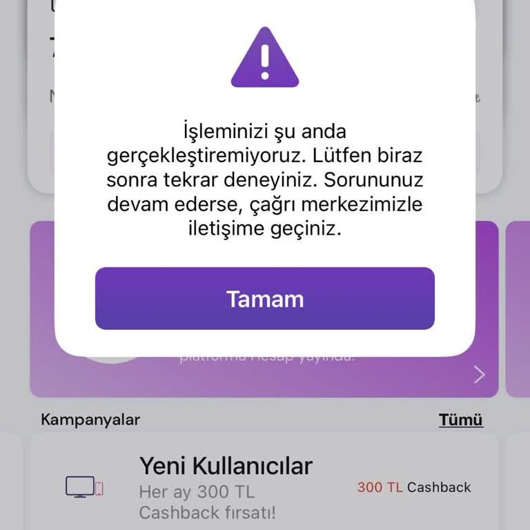 Sipay Cüzdan'da Sürekli İşlem Hatası Ve Mağduriyet