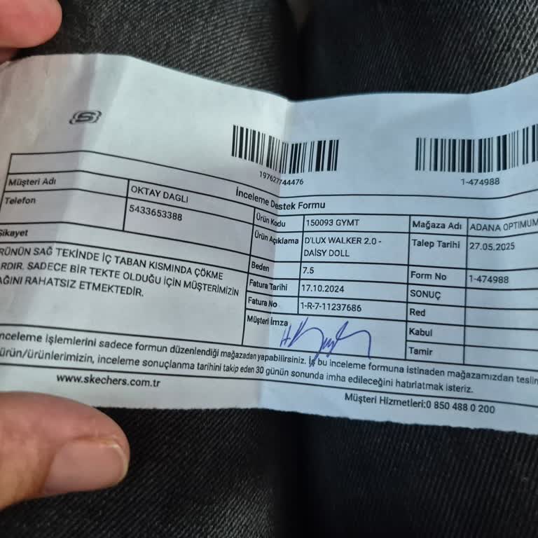Skechers Ayakkabıda Çöküntü Ve Açılma Sorunlarıma Çözüm Bulunmadı