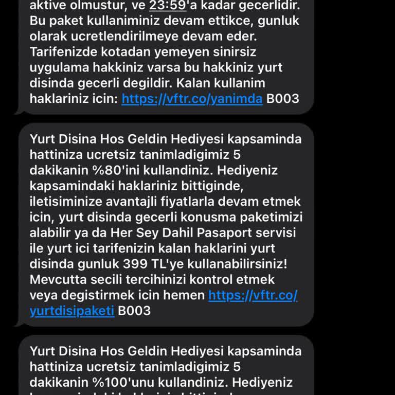 Kullanım Olmadan Yansıtılan Yurt Dışı Ücretine Anlam Veremiyorum