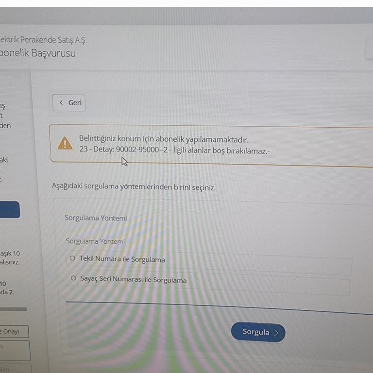 Boğaziçi Elektrik Online Başvuru Sürekli Hata Veriyor