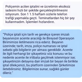 Çelişkili Bilgilendirme Ve Poliçe İptalinde Zorluk