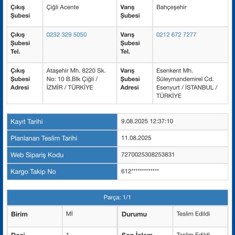 Teslim Edilmemiş Kargo İçin Şube Ve Müşteri Hizmetlerine Ulaşılamıyor