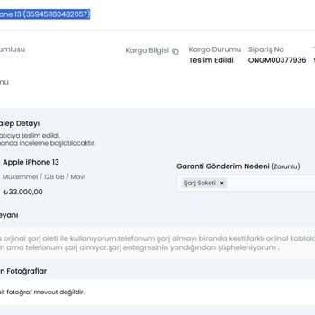 Garanti Sürecinde Cihaz Teslimatı Ve Bilgilendirme Sorunu