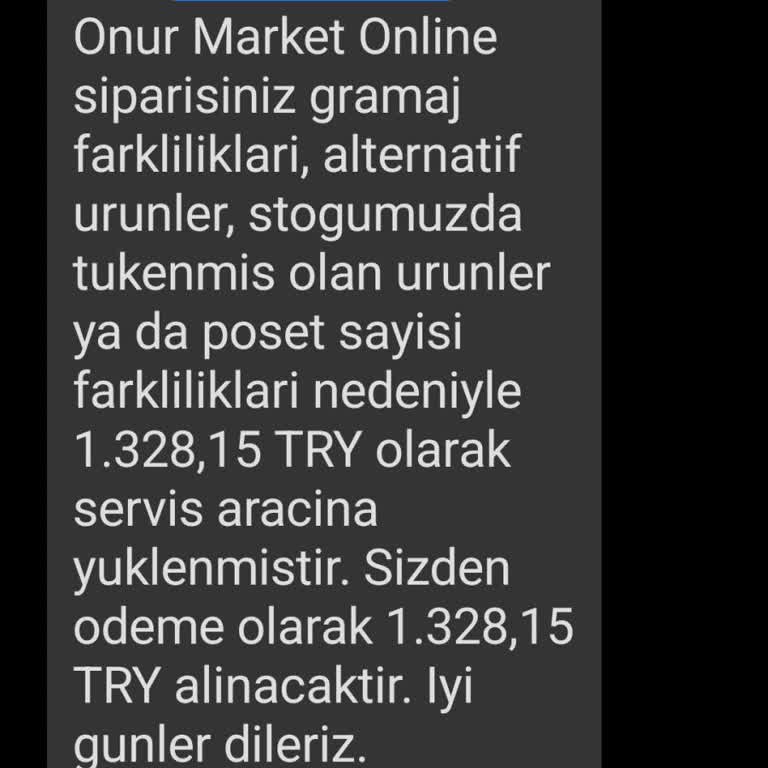 Onur Market Siparişim Zamanında Gelmedi Müşteri Hizmetleri Yanıtsız Kaldı