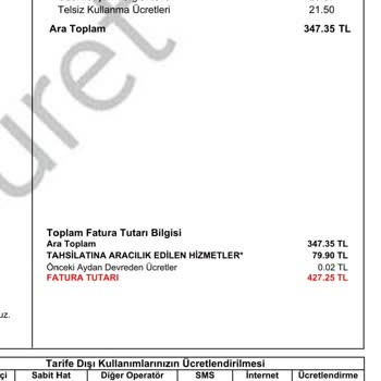Vodafone Faturama Sözleşmede Olmayan Ücret Ve Yüksek Faiz Yansıtıldı