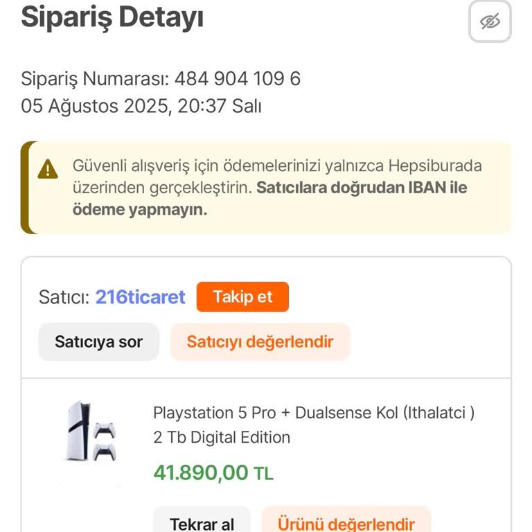 Arızalı Gelen PlayStation 5 Pro İçin Satıcıdan Destek Alamıyorum