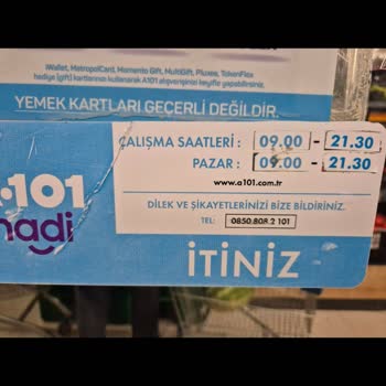 A101 Doğanyurt Şubesinde Buzluk Ürünlerinin Kapanış Saatinden Önce Satılmaması