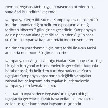 Pegasus Kampanya Hatası Nedeniyle Mağduriyet