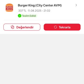 Burger King Siparişim Teslim Edilmeden Teslim Edildi Görünüyor