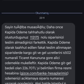 Sipariş Vermediğim Halde Tehditkar SMS Ve Kişisel Veri İhlali
