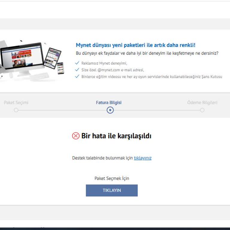 Mynet Mail Pro Paketi Satın Alma Sorunu Ve Yetersiz Destek