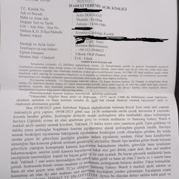 Otelin İlgisizliği Ve Güvenlik Zafiyeti Nedeniyle Çalınan Eşyalarım Geri Verilmedi