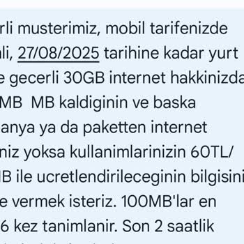 Sınırsız Sosyal Medya Paketi Kapsamında Youtube Kullanımında İnternet Paketimden Düşüm Yapılması