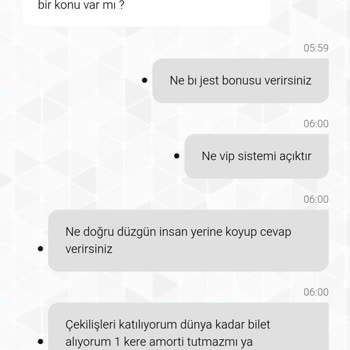 VIP Sistemi Ve Lotto Biletlerinde Yaşanan Sorunların Giderilmesini Talep Ediyorum