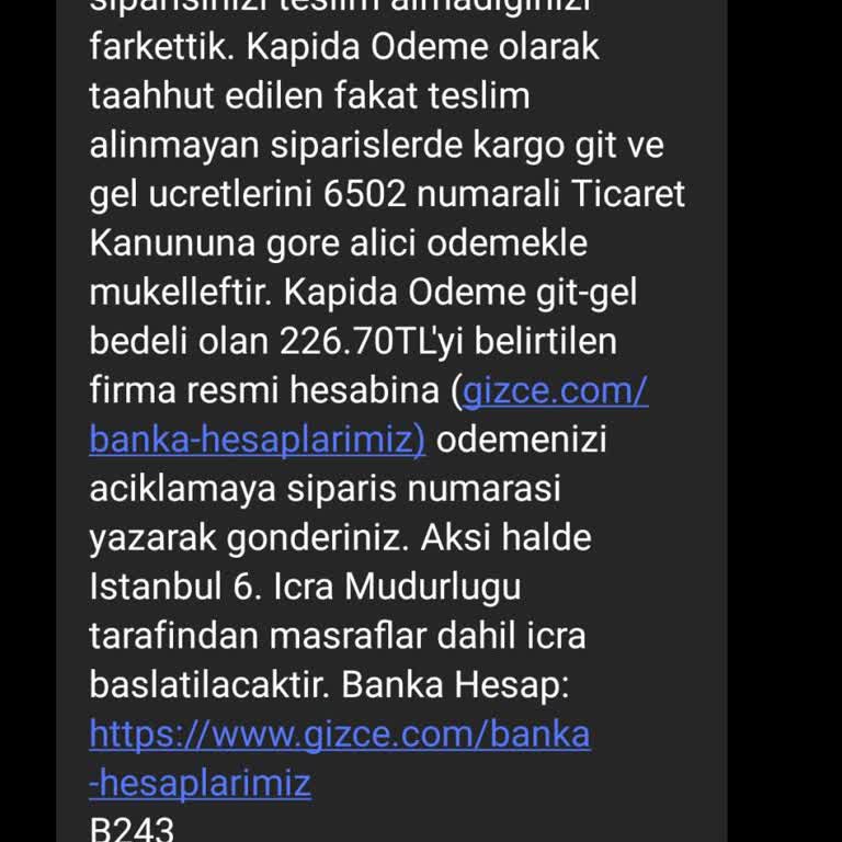 5 Yıl Sonra Teslim Alınmış Ürün İçin Beklenmedik Kargo Ücreti Talebi