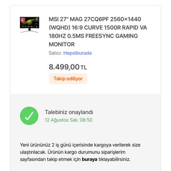 Monitör Değişim Sürecinde Belirsizlik Ve Müşteri Mağduriyeti Yaşadım