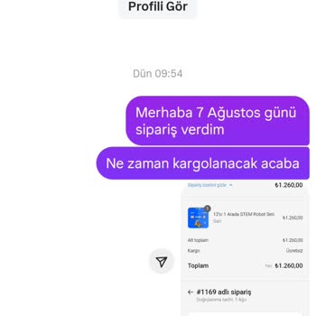 Sipariş Verdiğim STEM Robot Seti Teslim Edilmedi, Para İademi Talep Ediyorum