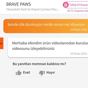 Kedi Köpek Çantası Dik Durmuyor Ve Çöküyor Deneyimim