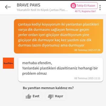 Kedi Köpek Çantası Dik Durmuyor Ve Çöküyor Deneyimim