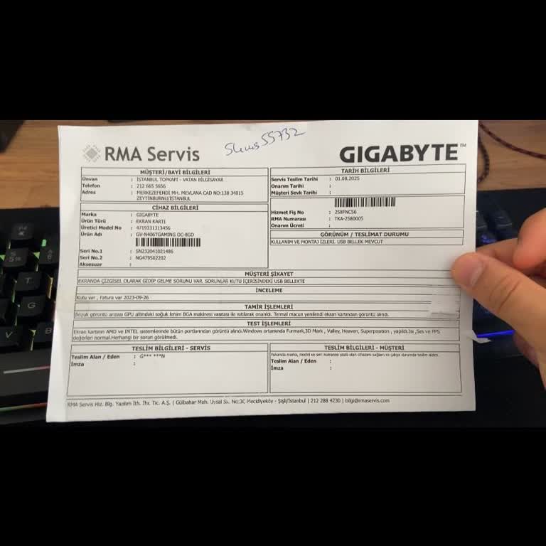 Vatan Bilgisayar Ekran Kartı Arızası Çözülemedi