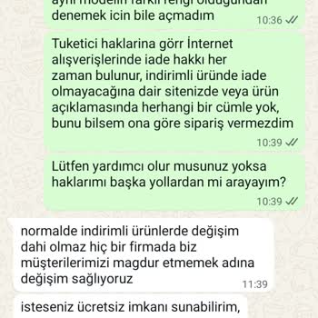 İndirimli Ürünlerde İade Talebinin Reddedilmesi Ve Müşteri Hizmetlerine Ulaşılamaması
