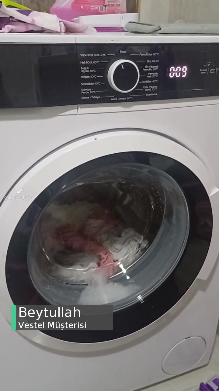 Vestel Çamaşır Makinesi Köpük Bırakma Ve Giysileri Yırtma Sorunu videonun kapak resmi
