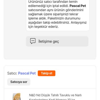Hepsiburada Nd Kısır Kedi Maması Tavuklu Narlı Şikayeti