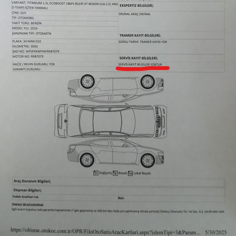 Sıfır Araç Diye Satılan Ford Kuga'nın Önceden Kullanılmış Ve İşlem Görmüş Çıkması