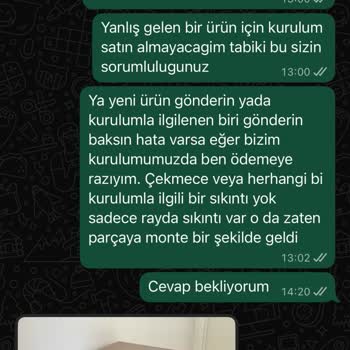 Vivense'den Alınan Şifonyerin Ray Sorunu Çözülmüyor, İletişimde Destek Alamadım