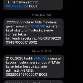 ATM'de El Konulan Paranın Eksik İadesi Nedeniyle Yaşanan Mağduriyet