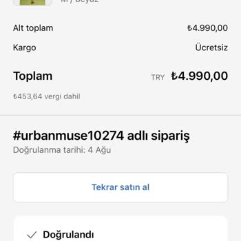 Urban Muse Siparişim Kayıp İletişimsizlik Mağduriyetimi Artırıyor