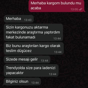 Teslim Edilmeyen Kargo Kayboldu Para İadem Yapılmadı
