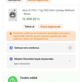 Çamaşır Makinem Kayıp Teslim Edildi Deniyor Ama Ortada Yok