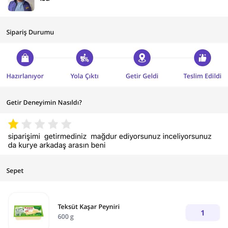 Teslim Edilmeden Teslim Edildi Gösterilen Siparişe Çözüm Sunulmuyor