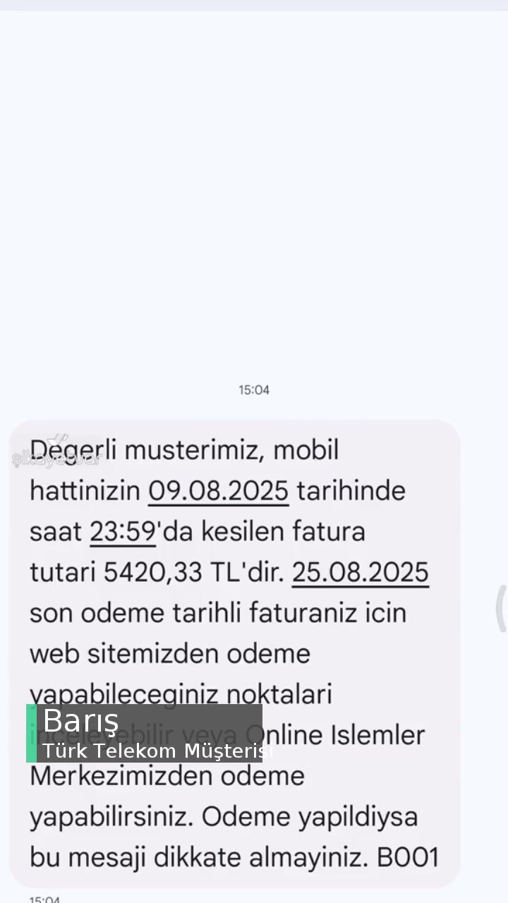 Türk Telekom Fatura Yüksek! videonun kapak resmi