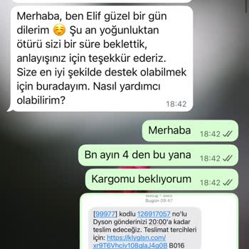 Dyson V12 Süpürgemin Bakım Sonrası Teslimatında Gecikme Ve Bilgilendirme Eksikliği