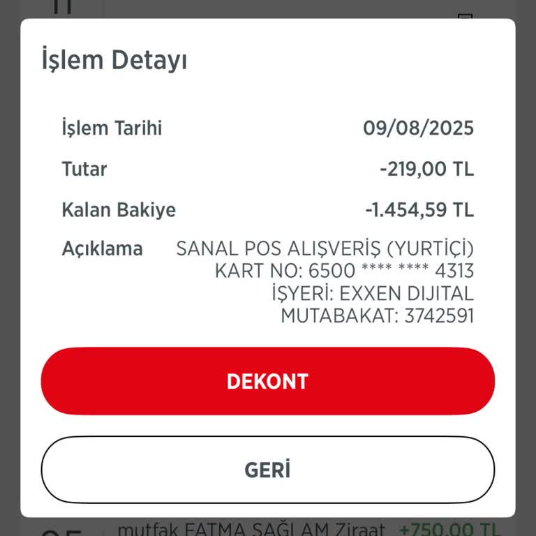 Bilgim Dışında Exxen'den Kartımdan Para Çekildi, İade Ve Güvenlik Talebim Var