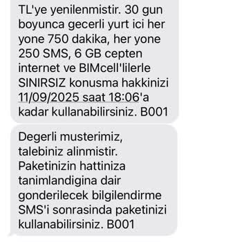 Yanlış Paket Tanımlandı, 250 TL Yüklemem Boşa Gitti, Sorunum Çözülmüyor