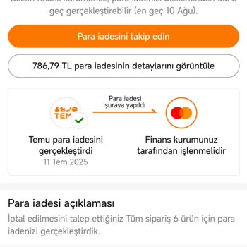 Temu'dan Yapılan İade İşlemleri Hesabıma Yansımadı