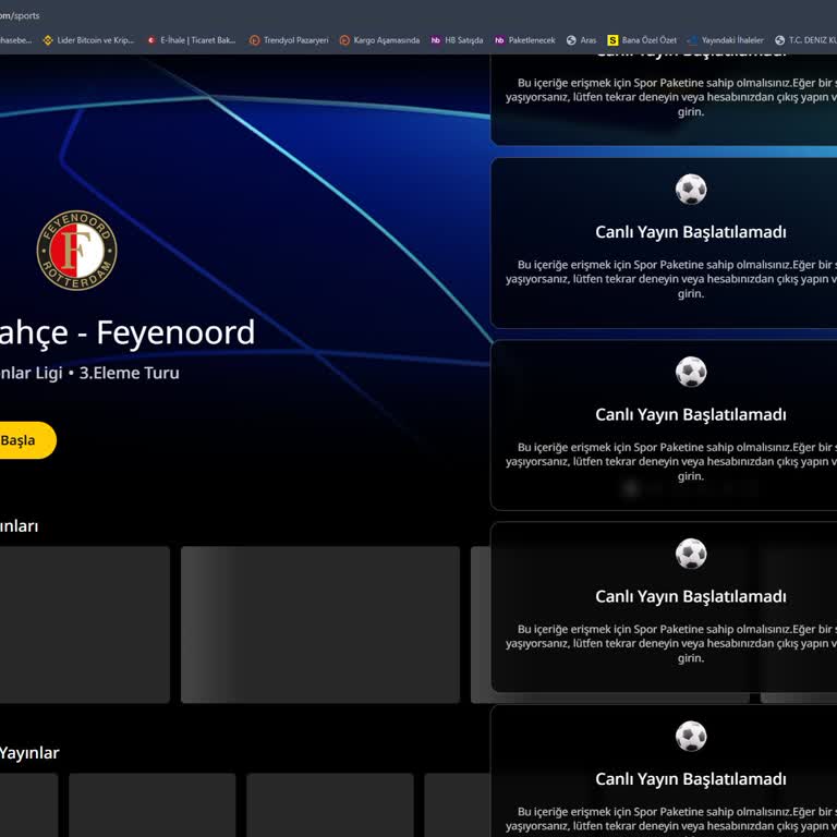 Exxen Spor'da Maç Günü Host Hatası Ve İade Talebi