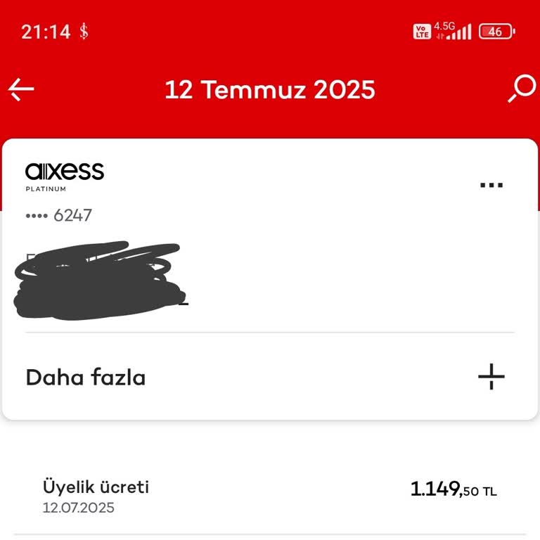 Kart Aidatı Kesintisi Ve Müşteri Hizmetlerine Ulaşamama Sorunu