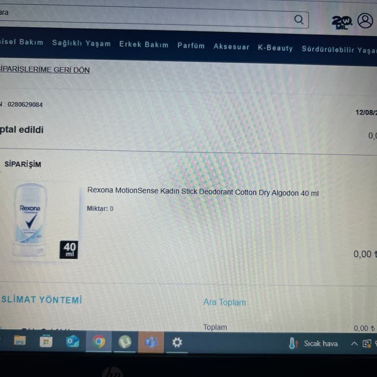 Siparişim İptal Edildi, Kuponum Da Kullanılmış Görünüyor Mağdur Oldum