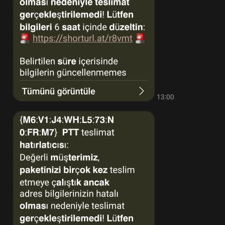 PTT Adına Gönderilen Şüpheli SMS Mesajları Hakkında Uyarı