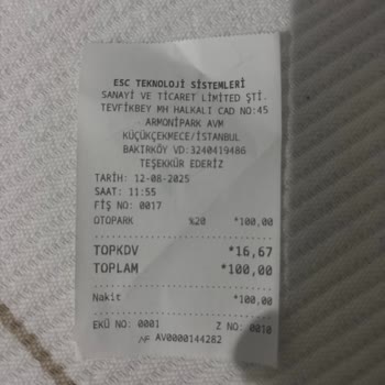 Armoni Park AVM Otopark Ücretlendirmesi Ve Bilgilendirme Eksikliği