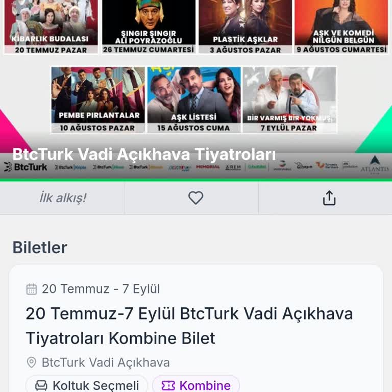 İptal Edilen Tiyatro Oyunu İçin Kısmi İade Yapılmıyor