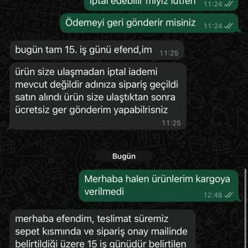 Ürünler Teslim Edilmiyor, Sürekli Erteleniyor Ve İade Kabul Edilmiyor