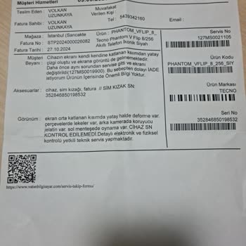 Garanti Kapsamındaki Telefonumun Ekran Arızası Tekrarlandı, Yüksek Ücret Talep Edildi