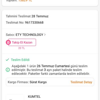 Kumtel Ankastre Setimin Kurulumu İçin 20 Gündür Servis Bekliyorum